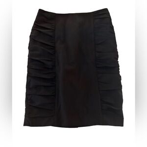 Moulinette Soeurs Anthropologie Vetements Black Ruched Pencil Skirt Bodycon, 4